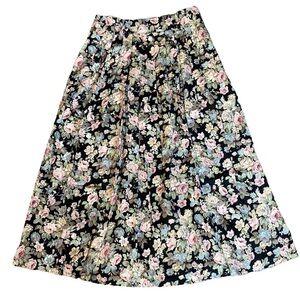 Vintage Michael K & Company Floral Print high waisted skirt size large